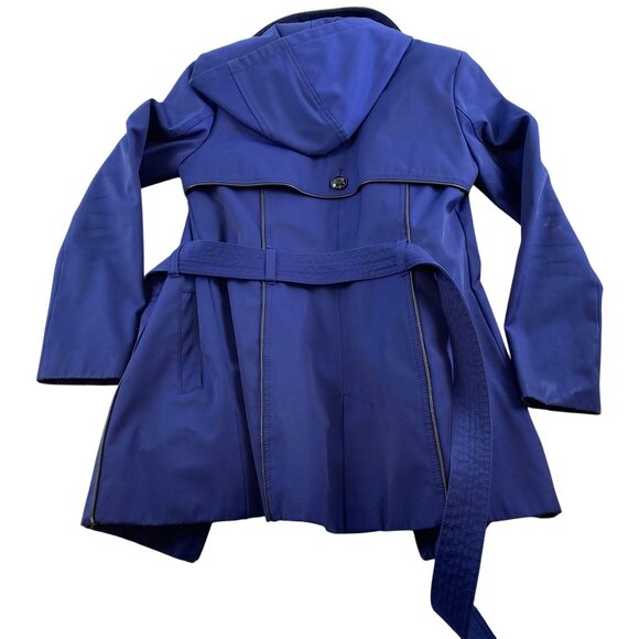 Worthington Women's Trench Coat Small Double-Breasted Royal Blue Small - Picture 2 of 8
